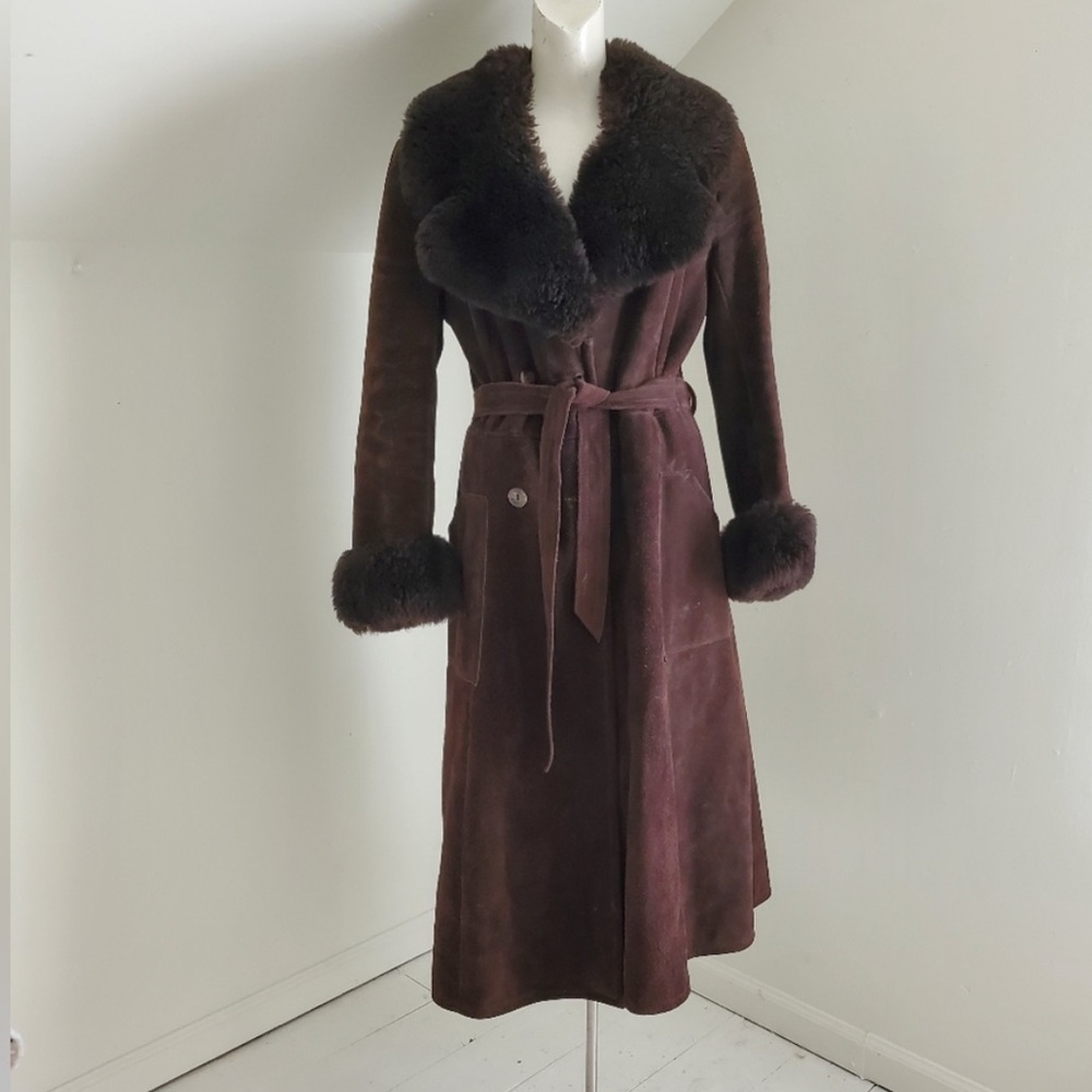 Vintage Brown Shearling Coat NWT